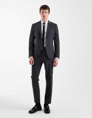 Темно-серые брюки от костюма Hugo Red Arti hesten slim fit - часть темно-серого комплекта