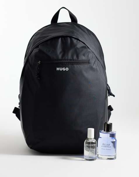 asos laptop backpack  A Greek Creation It includes a secure zip fastening Jack & Jones ripstop logo