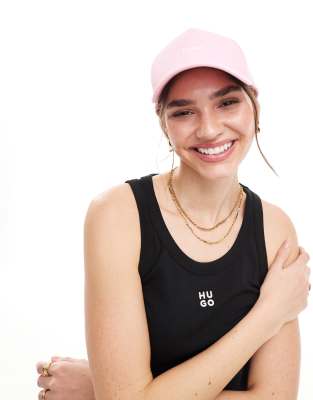 HUGO RED baseball cap Mechanics in pink