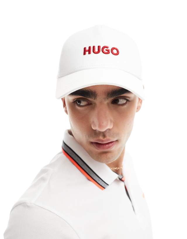 Hugo Red - baseball cap in white