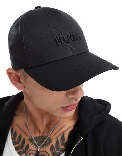 HUGO Red – Baseballkappe in Schwarz