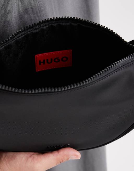 HUGO Red – Bel – Czarna nylonowa torebka crossbody, 3 z 4