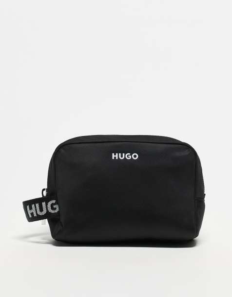 HUGO Red – Bel – Make-up-Tasche aus Nylon in Schwarz - view 1