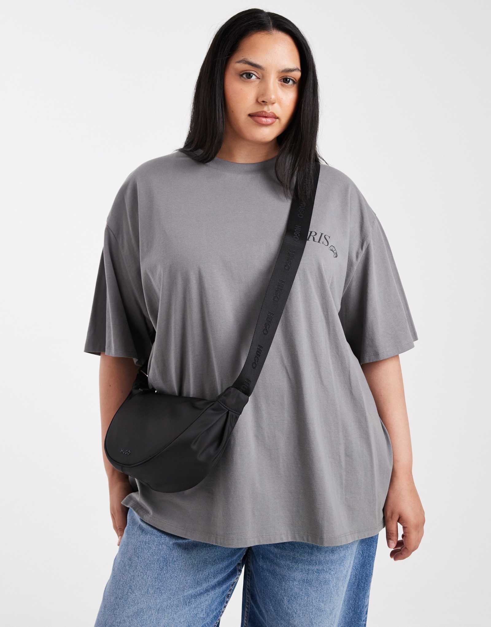 Нейлоновая сумка через плечо HUGO Red Bel черного цвета