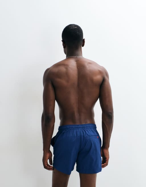 HUGO Red – Blå badshorts med boxlogga, 4 av 5