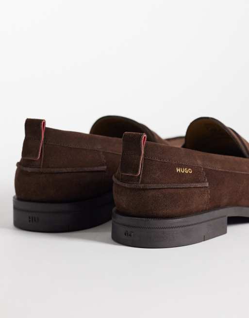 HUGO Red – Bruna sneakers med logga och text, 3 av 4