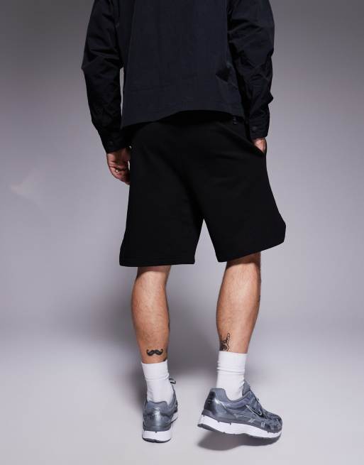 HUGO – Red Bull Racing Capsule – Deswick – Svarta sweatshorts i oversize med silverfärgad logga, 4 av 5