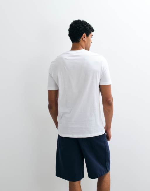 HUGO Red - camiseta blanca con logotipo de texto en el pecho, 4 de 5