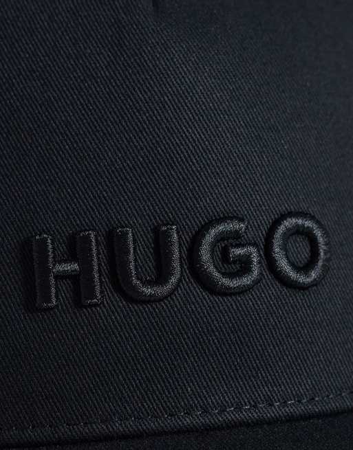HUGO Red - Casquette en sergé de coton à logo - Noir foncé, 2 de 3