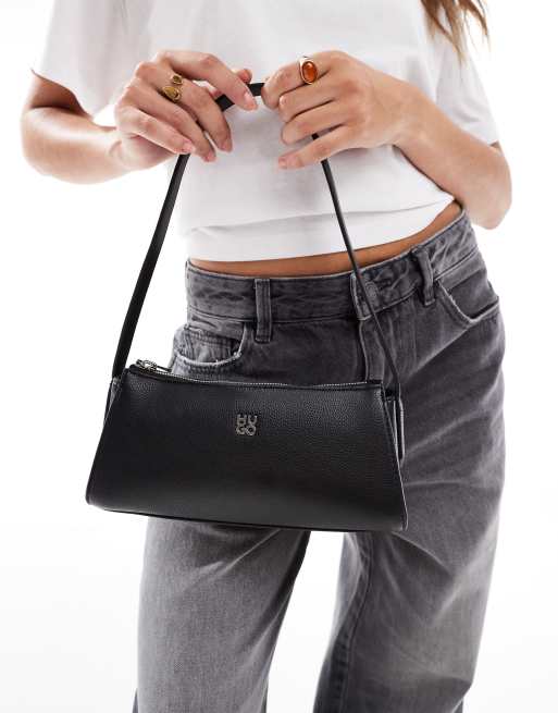 Hugo Red Chris purse in black with stacked logo | ASOS