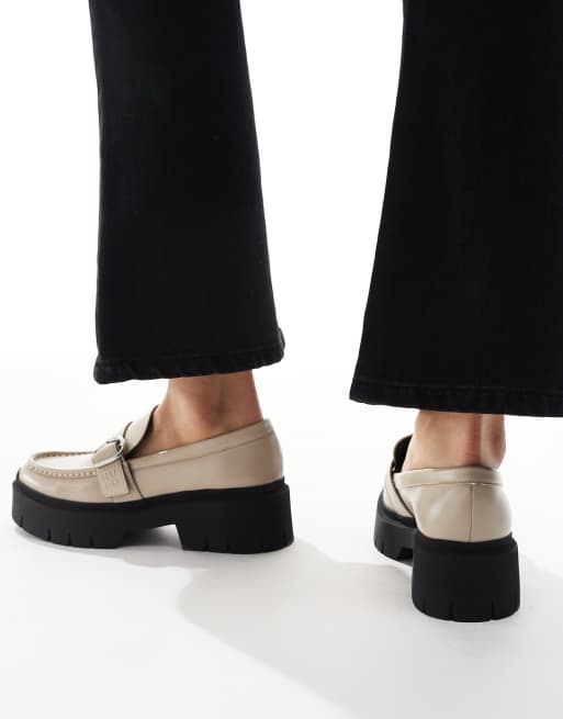 Hugo Red chunky loafer in light beige, 4 of 4