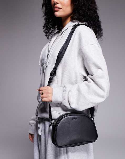 HUGO Red crossbody moon bag in black - view 1