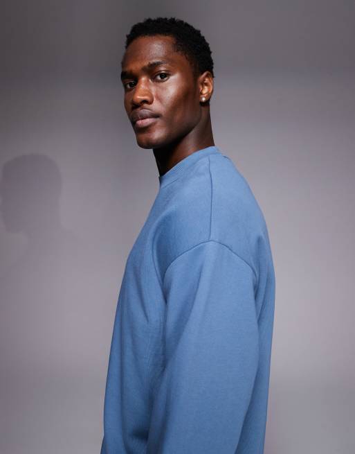 HUGO Red dapocrew sweatshirt mid blue, 4 of 5