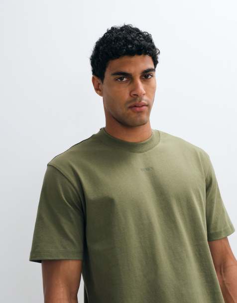 HUGO Red Dapolino camiseta de corte holgado en verde - view 1