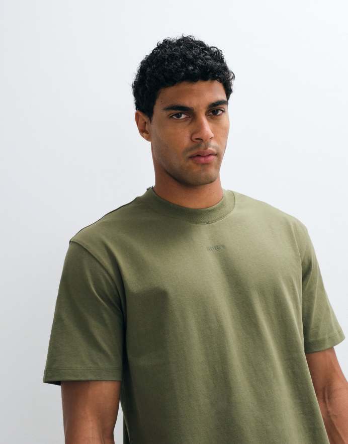 Hugo Red Dapolino camiseta de corte holgado en verde