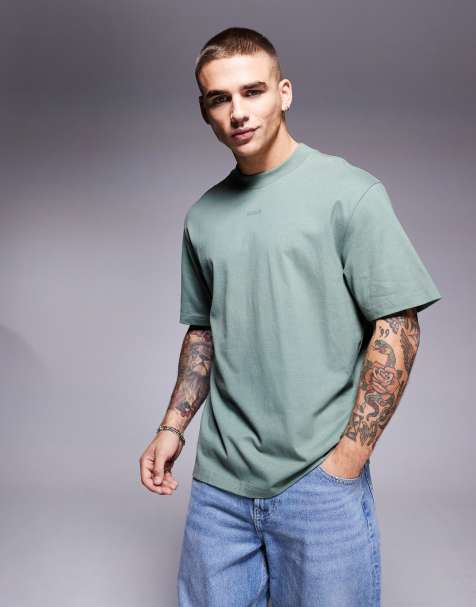HUGO Red – Dapolino – Locker geschnittenes T-Shirt in Khaki - view 1