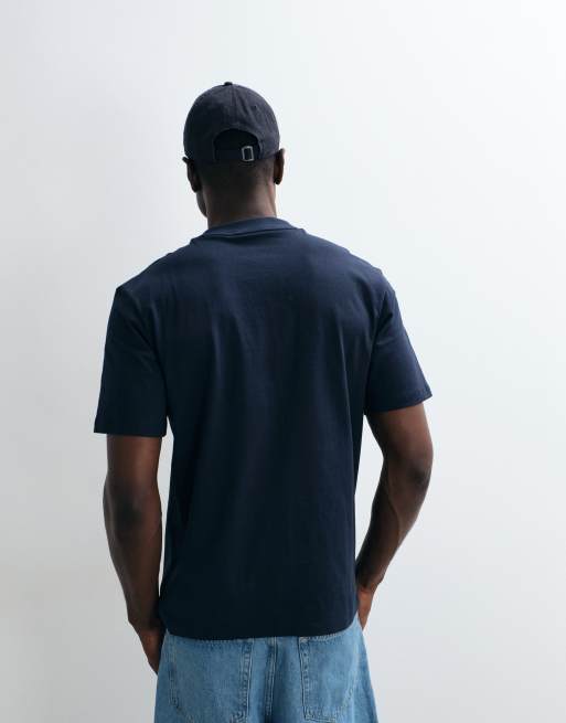 HUGO Red – Dapolino – Locker geschnittenes T-Shirt in Marineblau, 5 von 5