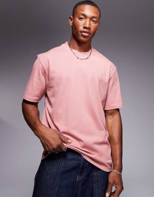 HUGO Red – Dapolino – Locker geschnittenes T-Shirt in Rosa - view 1