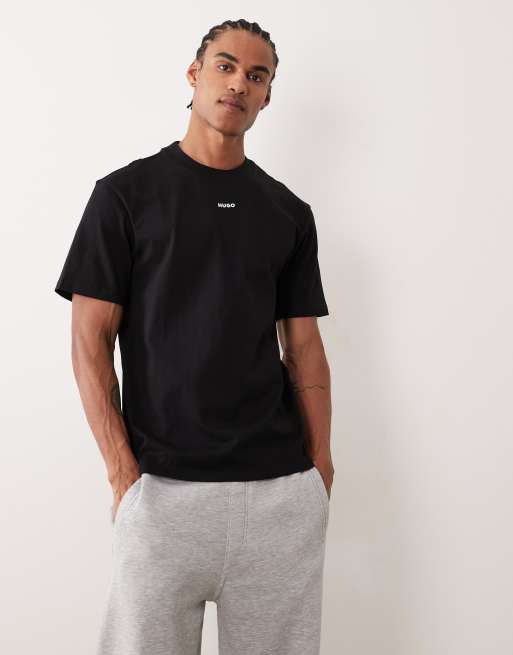 HUGO Red – Dapolino – Locker geschnittenes T-Shirt in Schwarz, 3 von 5