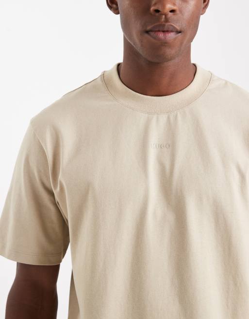 HUGO Red Dapolino relaxed fit t-shirt in beige, 5 of 5