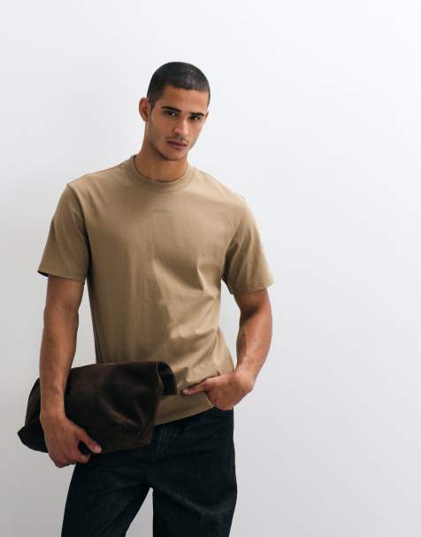HUGO Red Dapolino relaxed fit T-shirt in beige - view 1