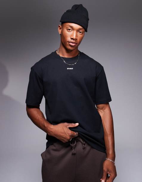 HUGO Red Dapolino relaxed fit t-shirt in black - view 1