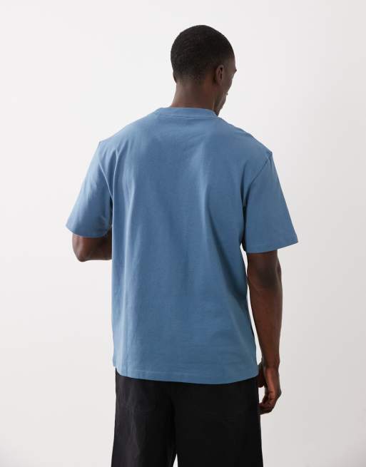 HUGO Red dapolino relaxed fit t-shirt in blue, 5 of 5