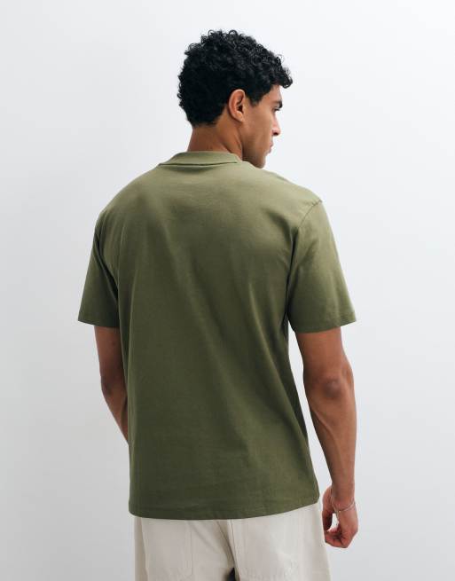 HUGO Red Dapolino relaxed fit t-shirt in green, 5 of 5