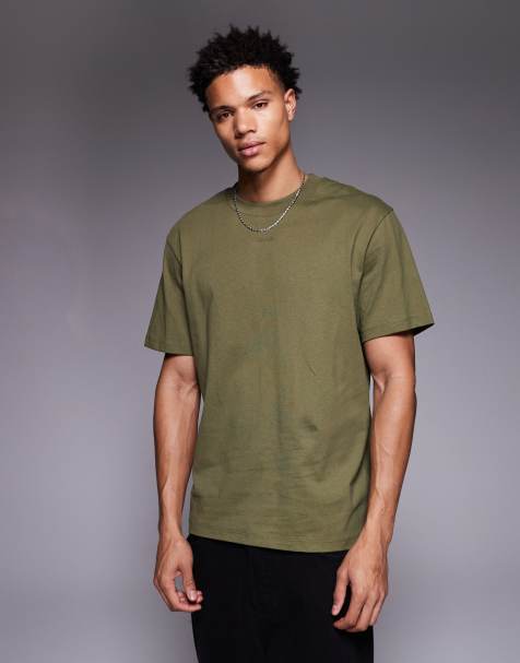 HUGO Red – Dapolino – Relaxed-Fit-T-Shirt in Grün - view 1