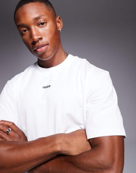 HUGO Red Dapolino relaxed fit t-shirt in white - view 1