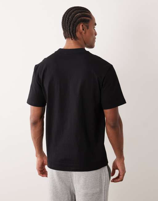 HUGO Red - Dapolino - Ruimvallend T-shirt in zwart, 5 van 5