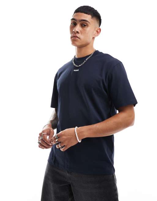 HUGO Red - Dapolino - T-shirt comoda blu navy