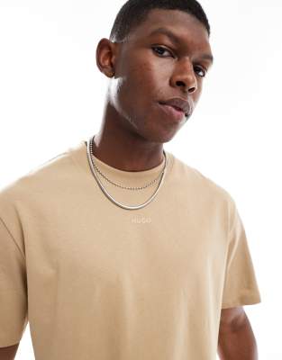 HUGO Red Dapolino t-shirt in beige - view 1