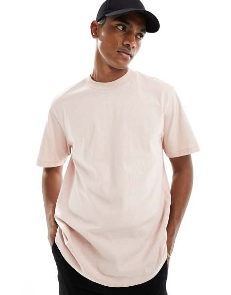 HUGO - RED Dapolino - T-shirt met logo in pastelroze - view 1