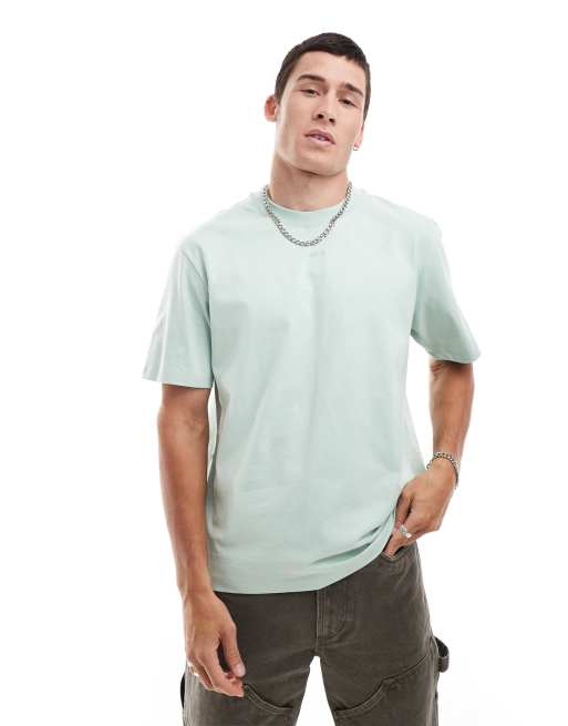 HUGO Red - Dapolino - Turkis T-shirt i afslappet pasform