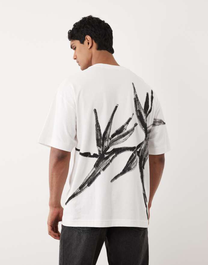 Hugo Red Dariso - Camiseta blanca extragrande