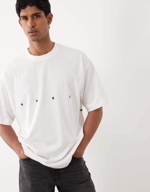 HUGO Red - Dariso - Hvid oversized T-shirt, 2 af 5