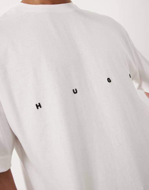 HUGO Red – Dariso – Oversize-T-Shirt in Weiß, 4 von 5