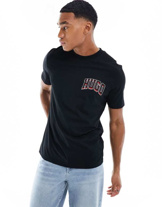 Hugo Red - dasko logo t-shirt in black