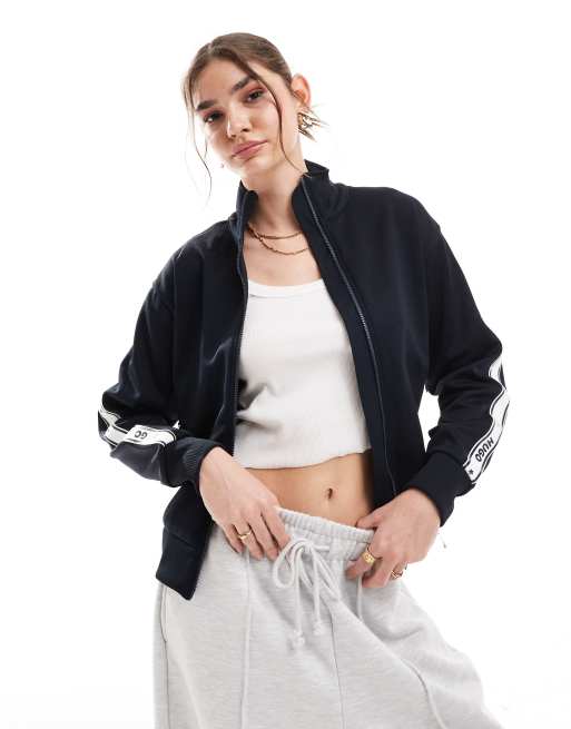HUGO RED Demendia high neck sweat in navy