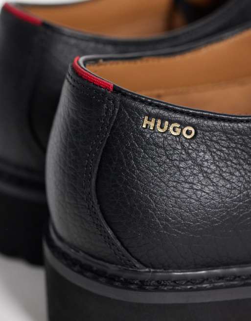 HUGO Red Derby-Schnürschuhe aus Leder in Schwarz, 4 von 4