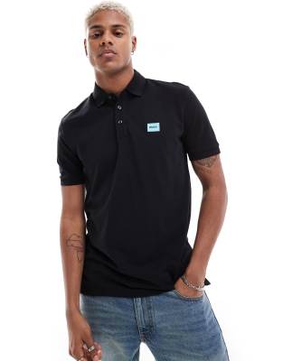 HUGO RED Dereso polo shirt in black