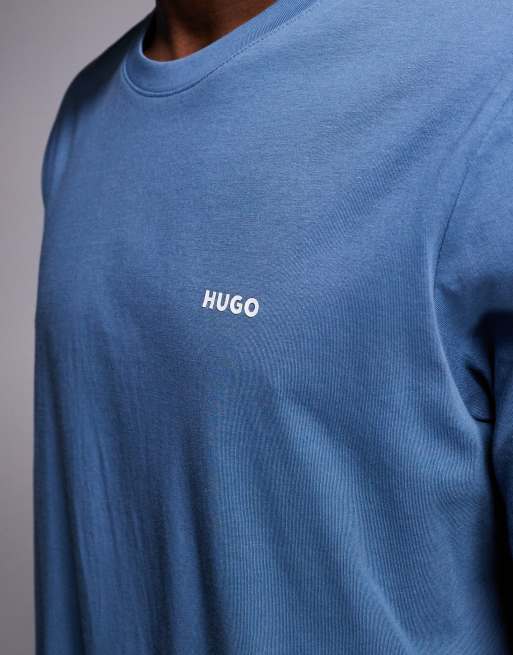 HUGO Red - Dero - T-shirt à logo ton sur ton - Bleu moyen clair, 5 de 5