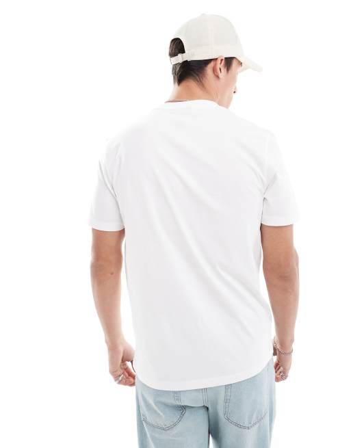 HUGO Red – Dimoniti – Vit t-shirt med staplad logga på bröstet, 3 av 4