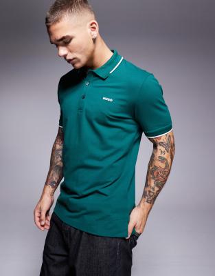 Hugo Red HUGO Red dinoso polo shirt in forest green