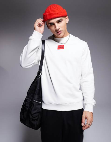 HUGO Red – Diragol – Sweatshirt in Weiß - view 1