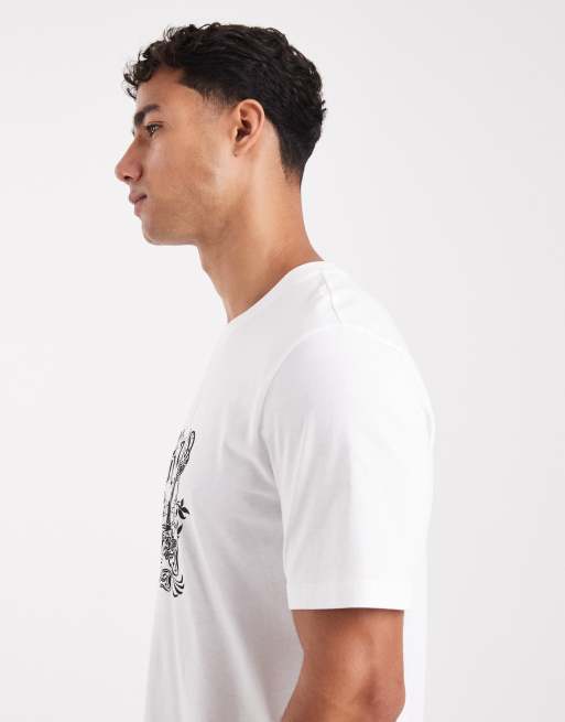 HUGO RED – Diwom – T-Shirt in Weiß mit Logoprint, 4 von 5