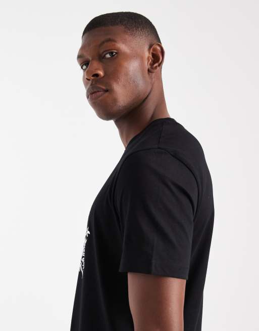 HUGO Red - Diwom - T-shirt met logoprint in zwart, 4 van 5