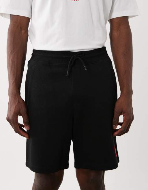 HUGO Red - Diz - Short met vierkant logo in zwart, 4 van 5