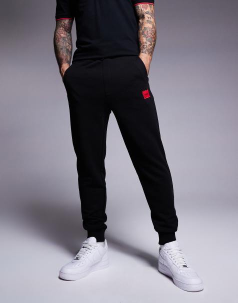 HUGO Red Doak co-ord logo jogger bottom in black - view 1